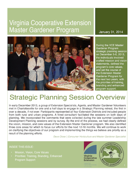 2014 strategic planning update