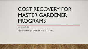 cost recovery presentation first slide