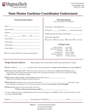 endowment donation form