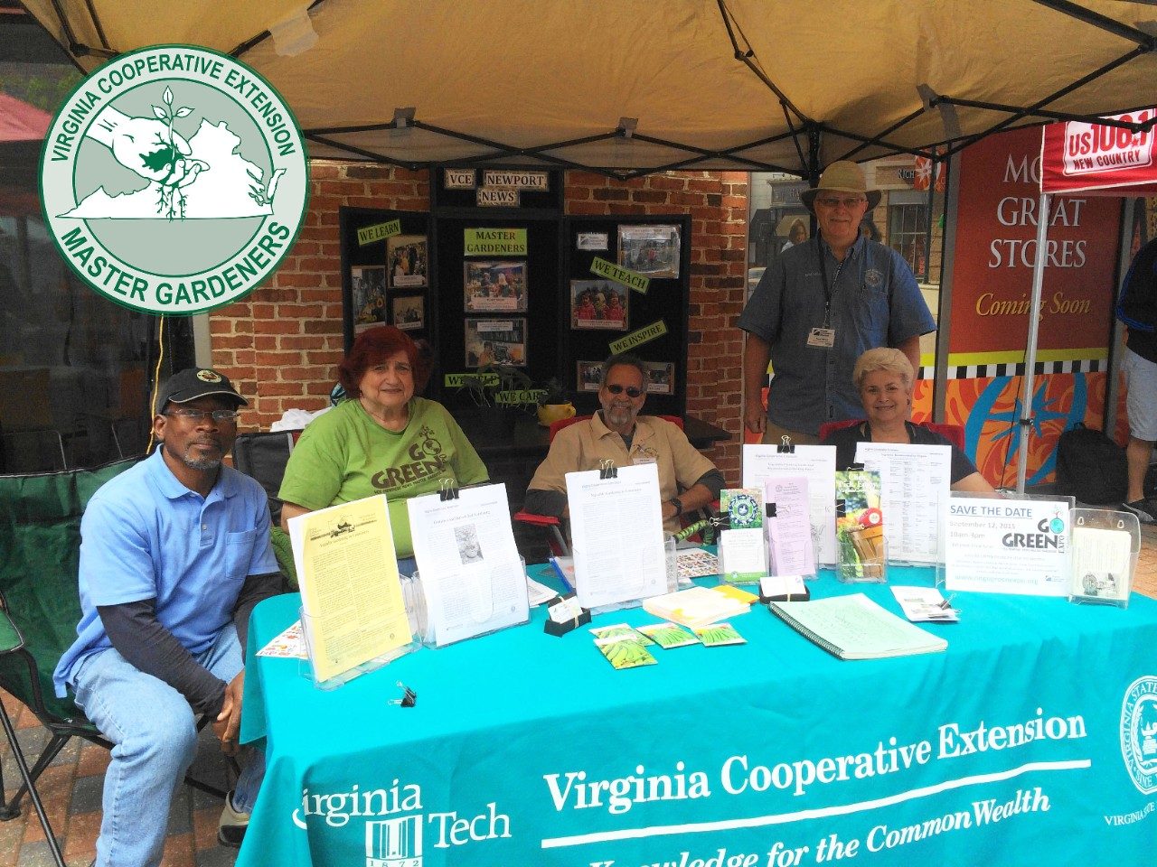 master Gardeners staff booth at farmers market