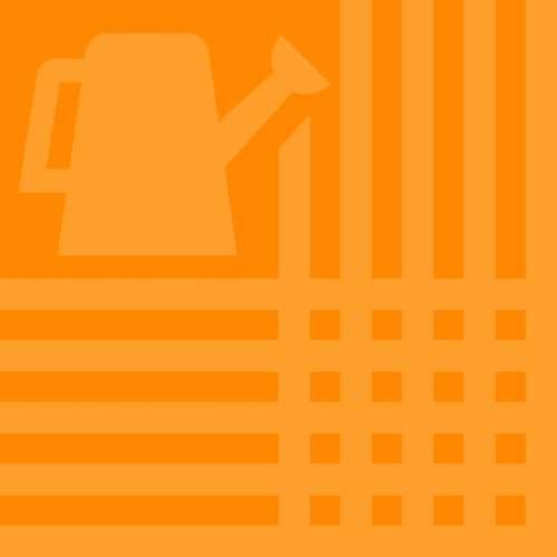 Decorative pattern with a watering can.